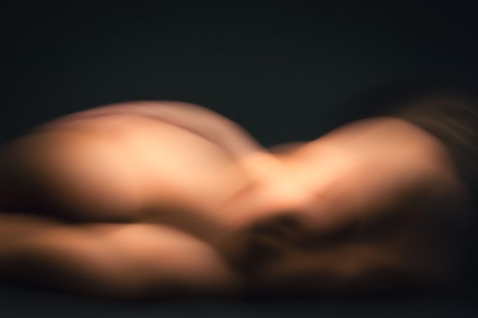 Where the Shadow Meets the Soul: Impressionist figure art. Abstract warm tones and painterly linen-look with a museum-quality texture.